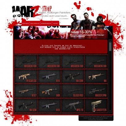 Zombie Survival Shop community Page